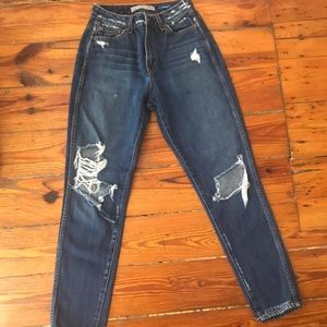 Nasty gal distressed girlfriend jean